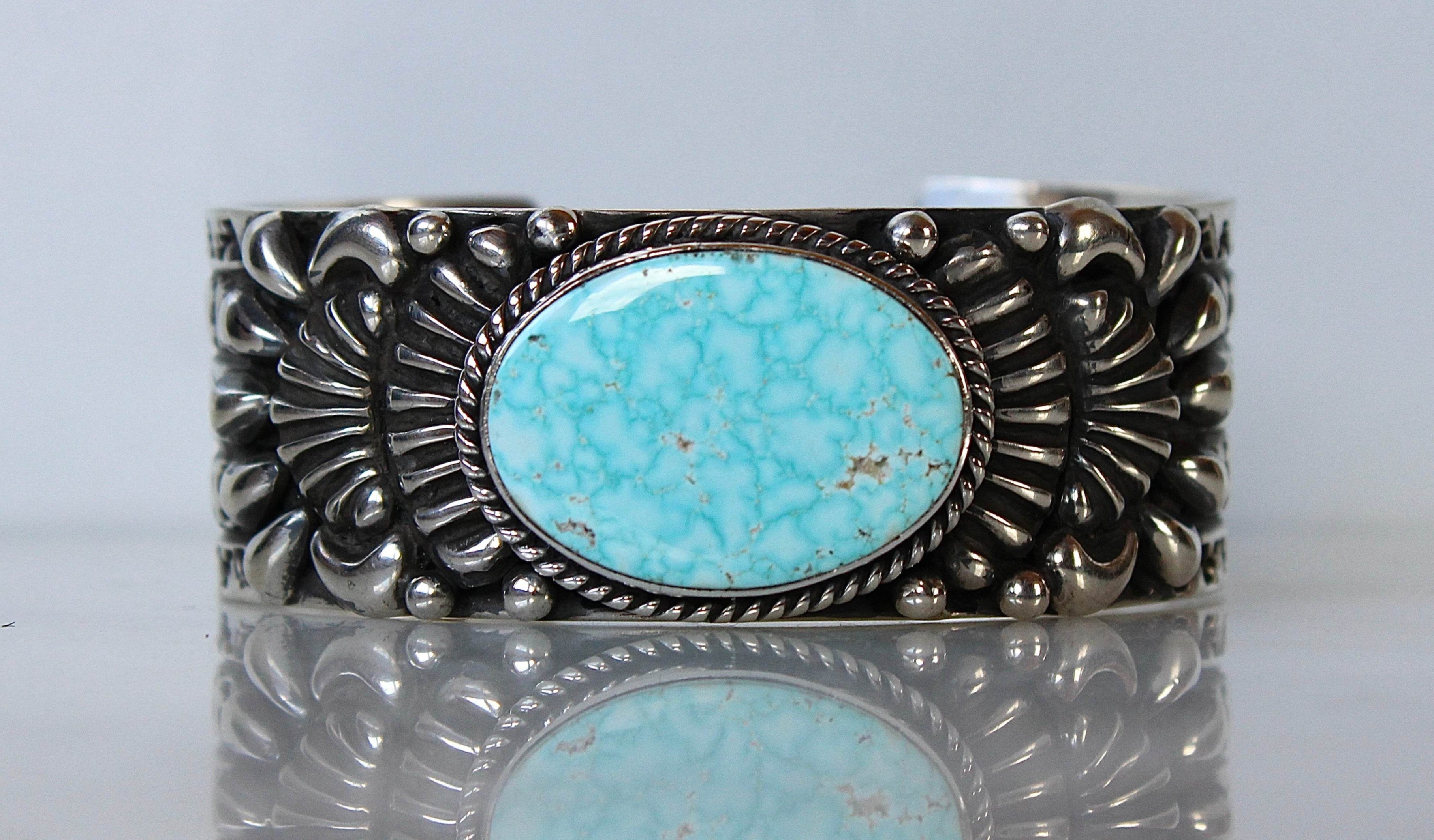 #8 Turquoise Sterling Cuff