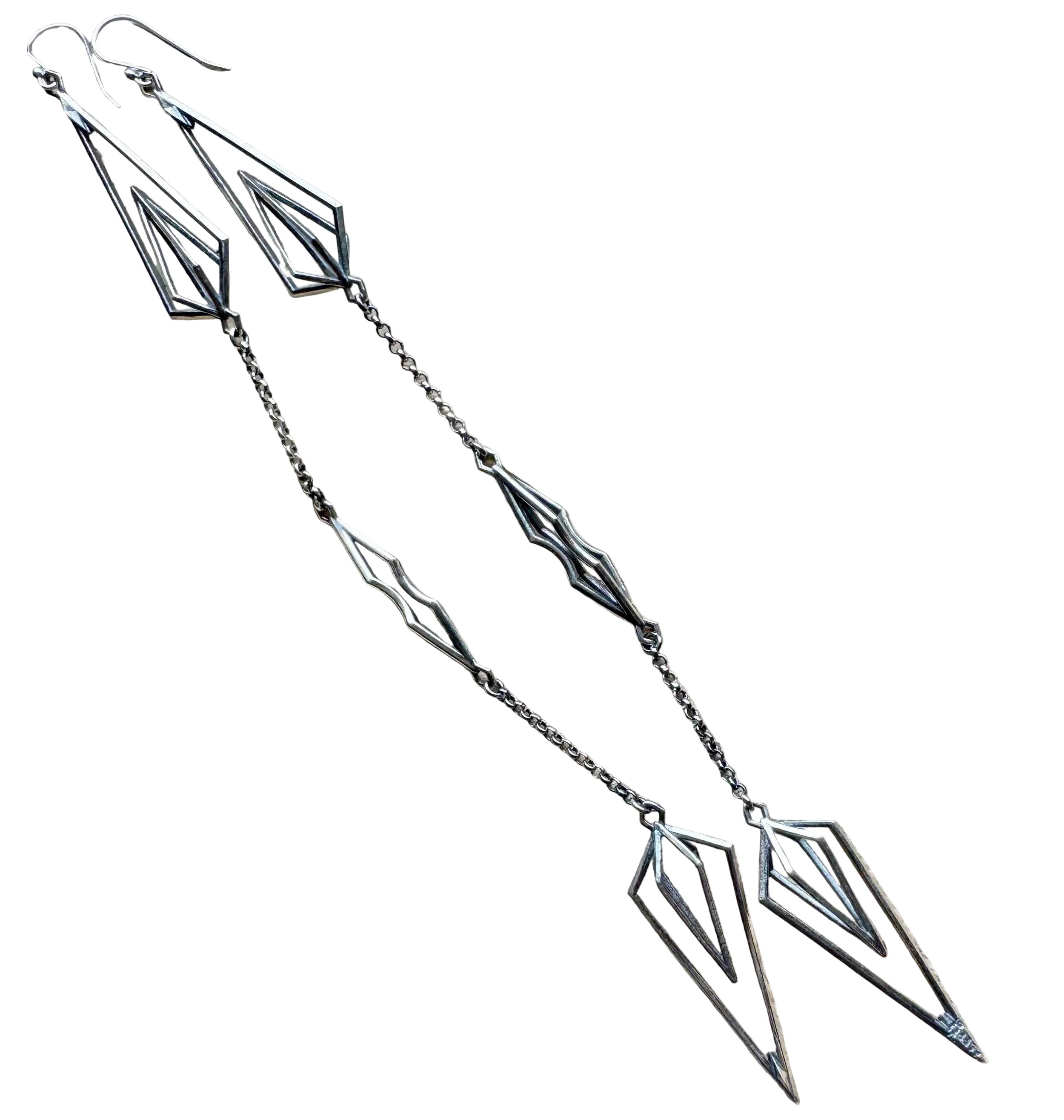 Sterling Spire with Chain Earrings ASEP Designs