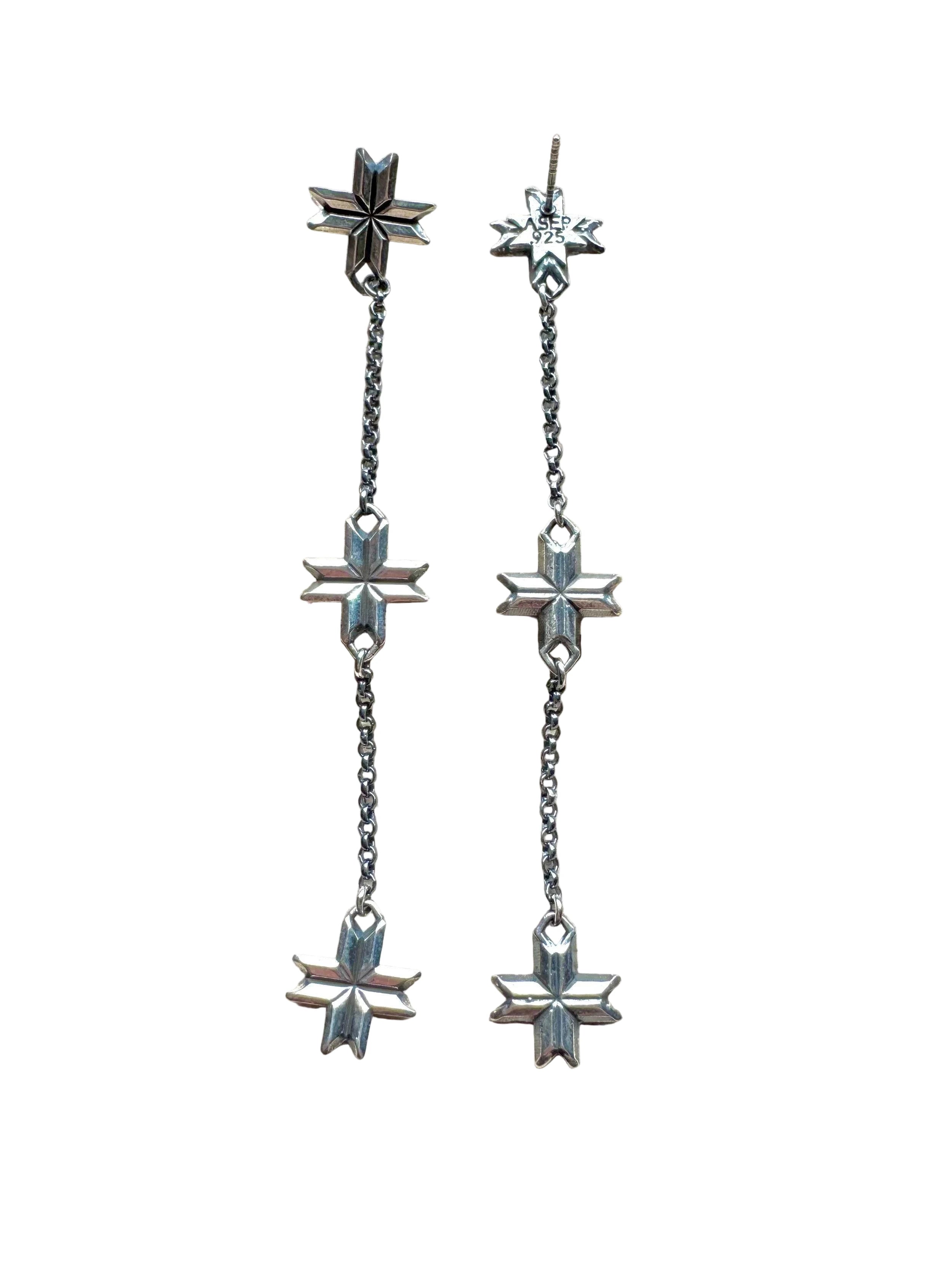 Sterling Petite Star 3 Drop ASEP Designs