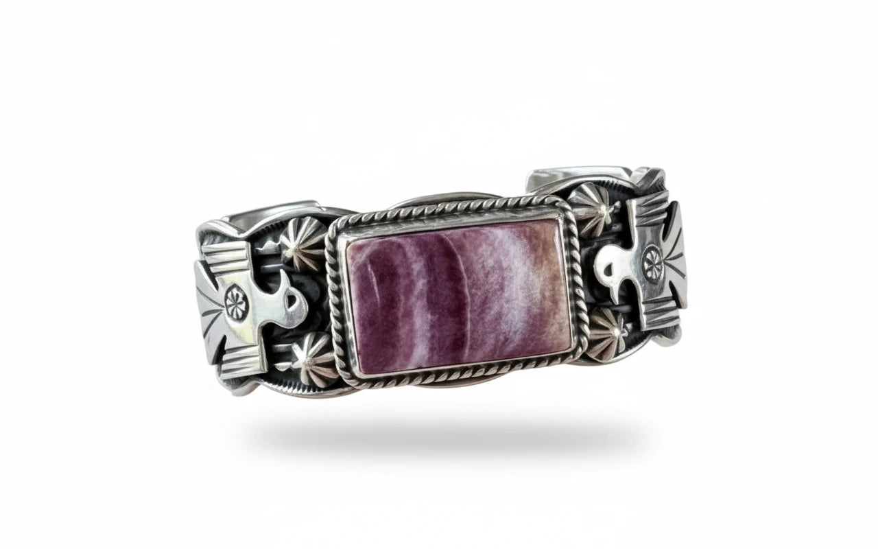 Purple Spiny Oyster Thunderbird Cuff