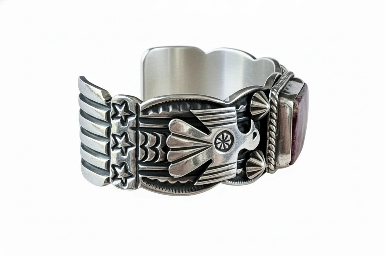 Purple Spiny Oyster Thunderbird Cuff