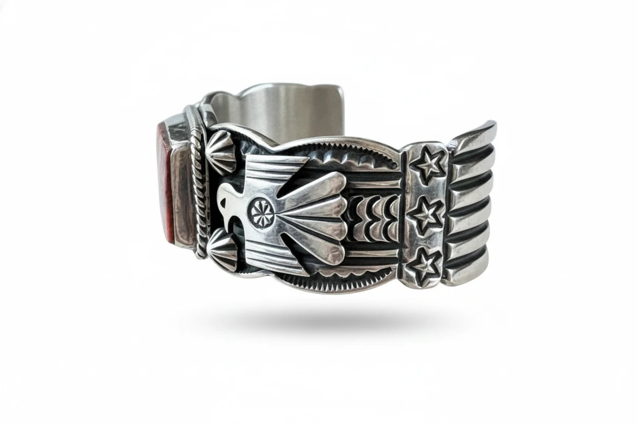 Purple Spiny Oyster Thunderbird Cuff