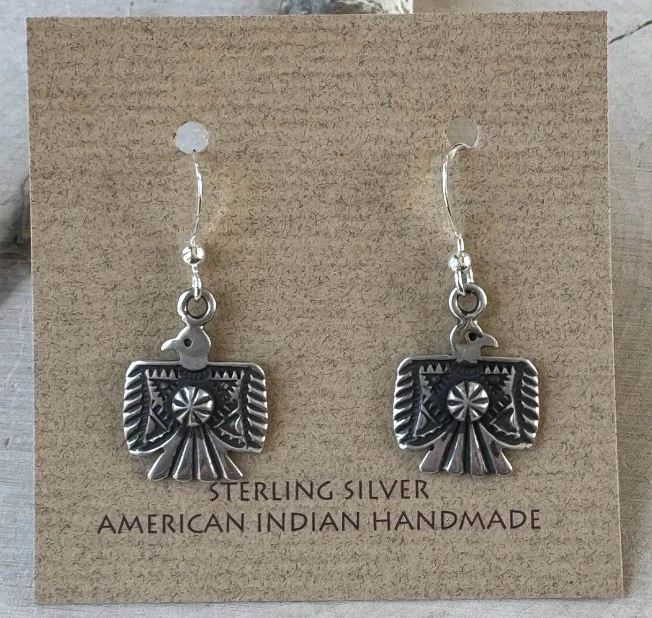 Sterling Thunderbird Earrings by Darrell Cadman