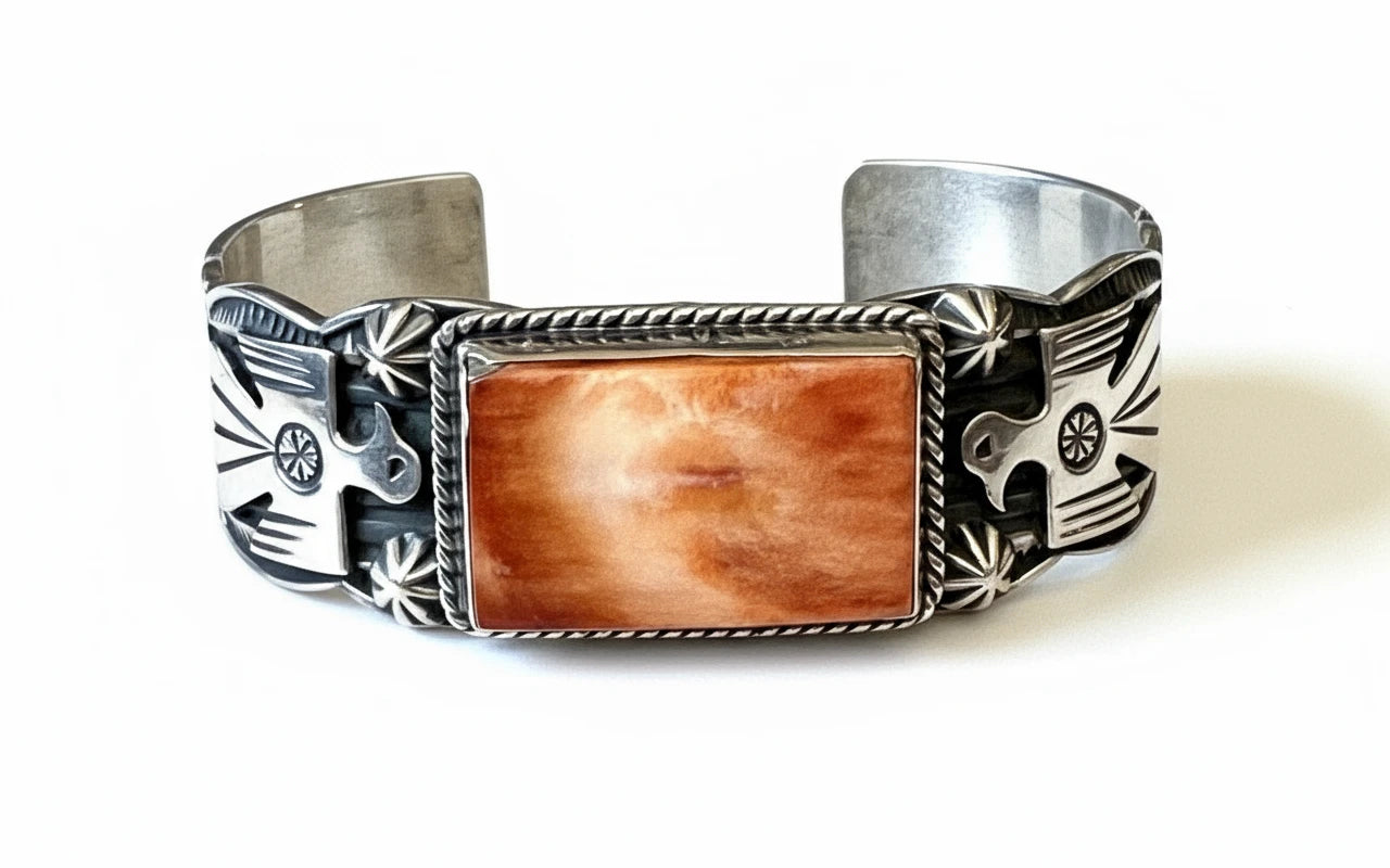 Navajo Andy Cadman White Buffalo & Sterling Cuff