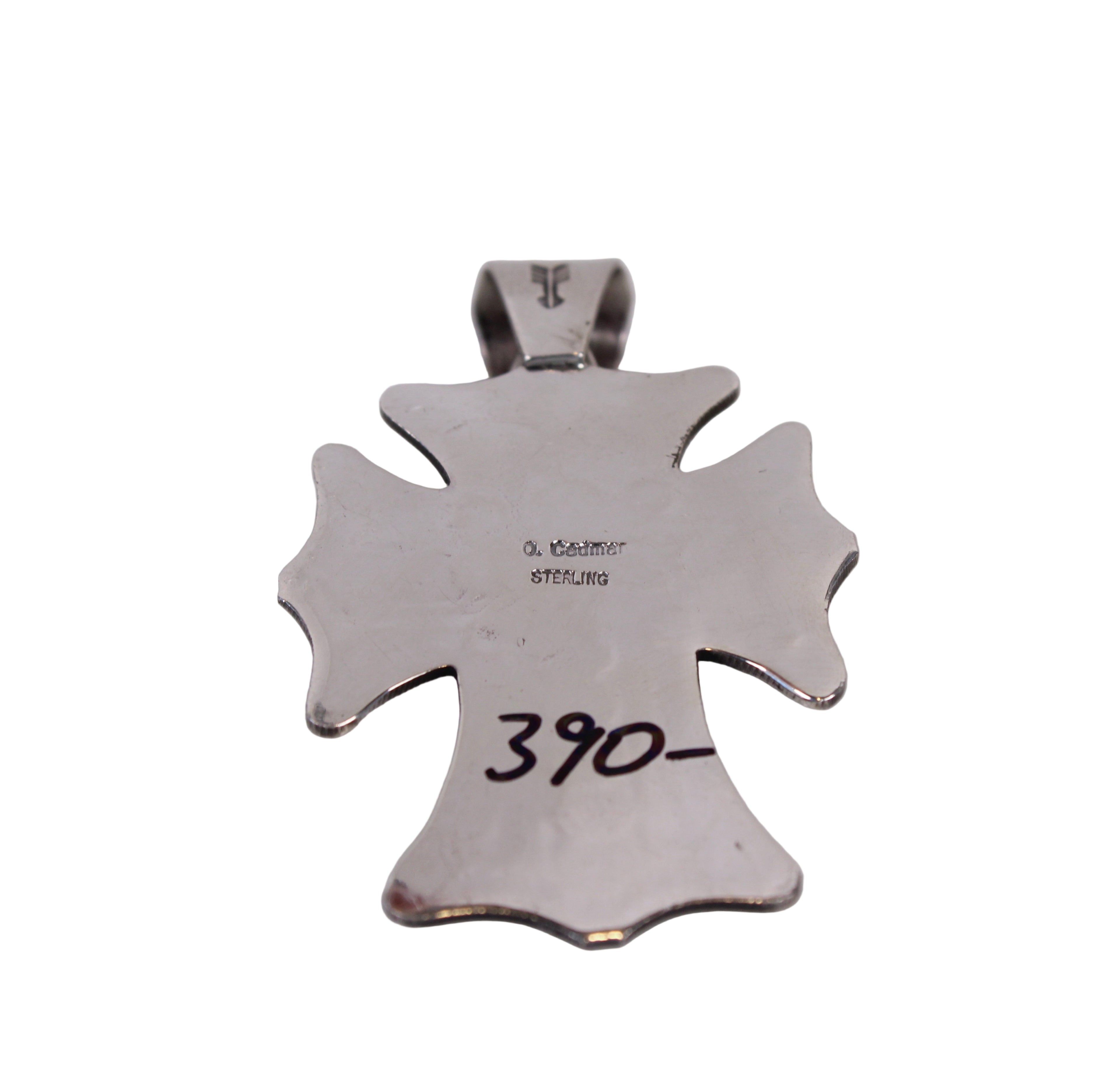 Darrell Cadman Turquoise Cross Pendant