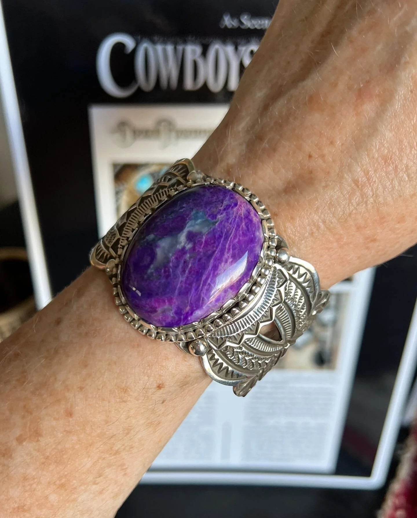 Sugilite Sterling Cuff