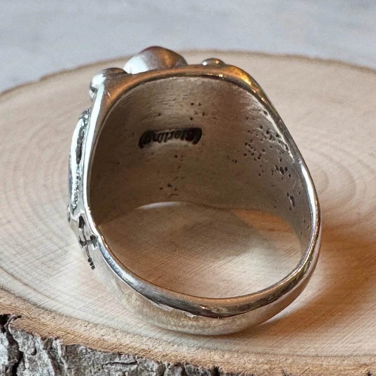 Coral Handmade Ring sz 10.5