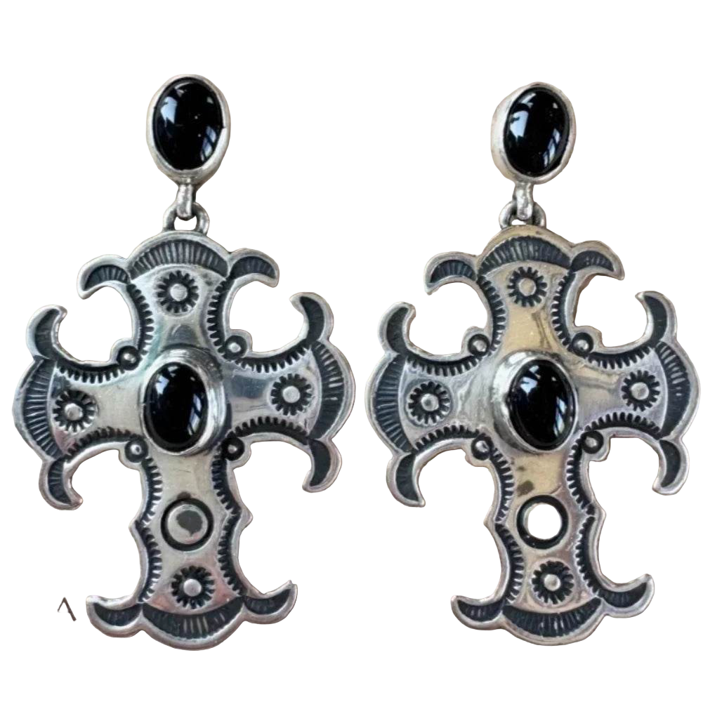 Happy Piasso Cross Earrings