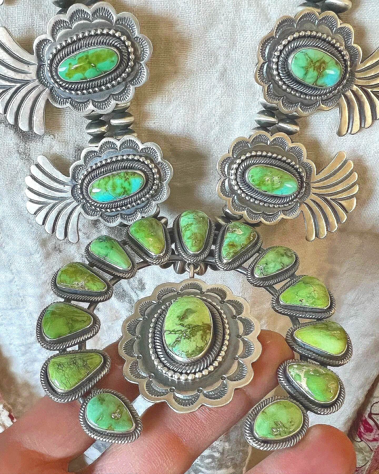 Turquoise Squash Blossom Necklace