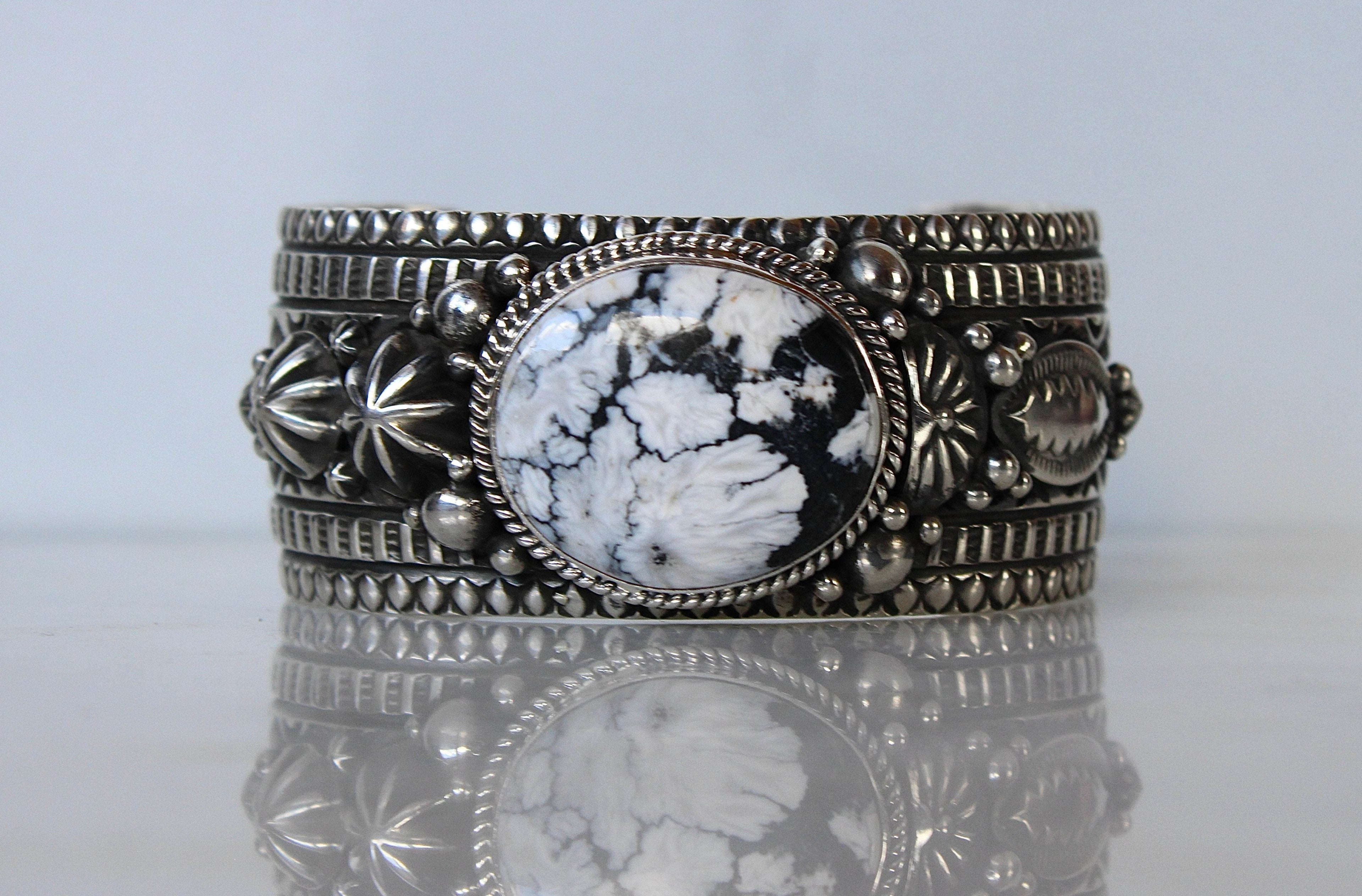 White Buffalo Sterling Cuff