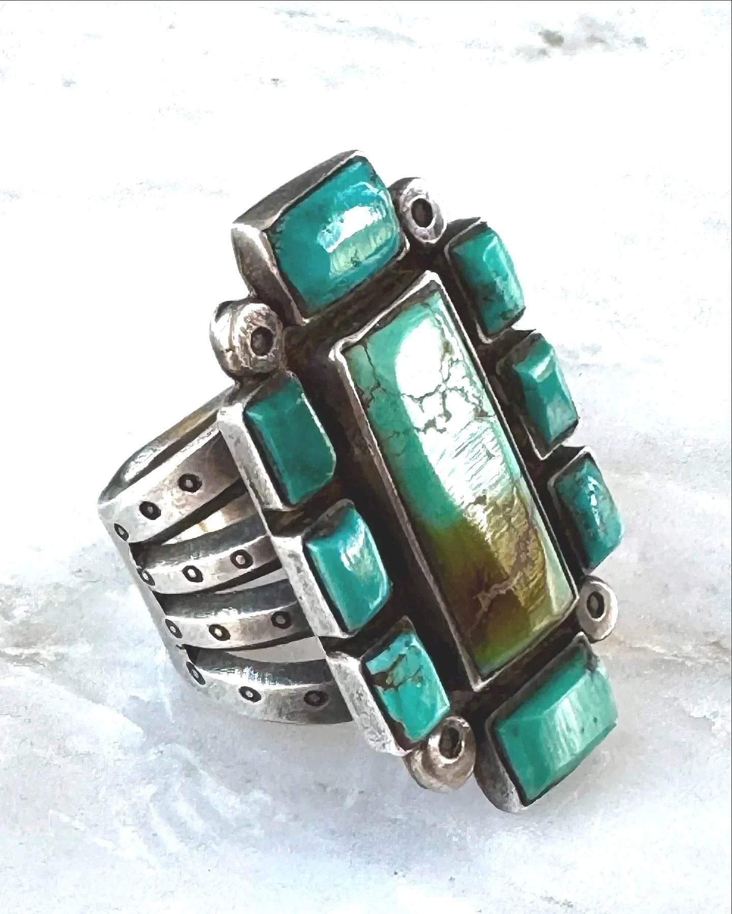 RARE Jock Favour Turquoise Ring Sz 9
