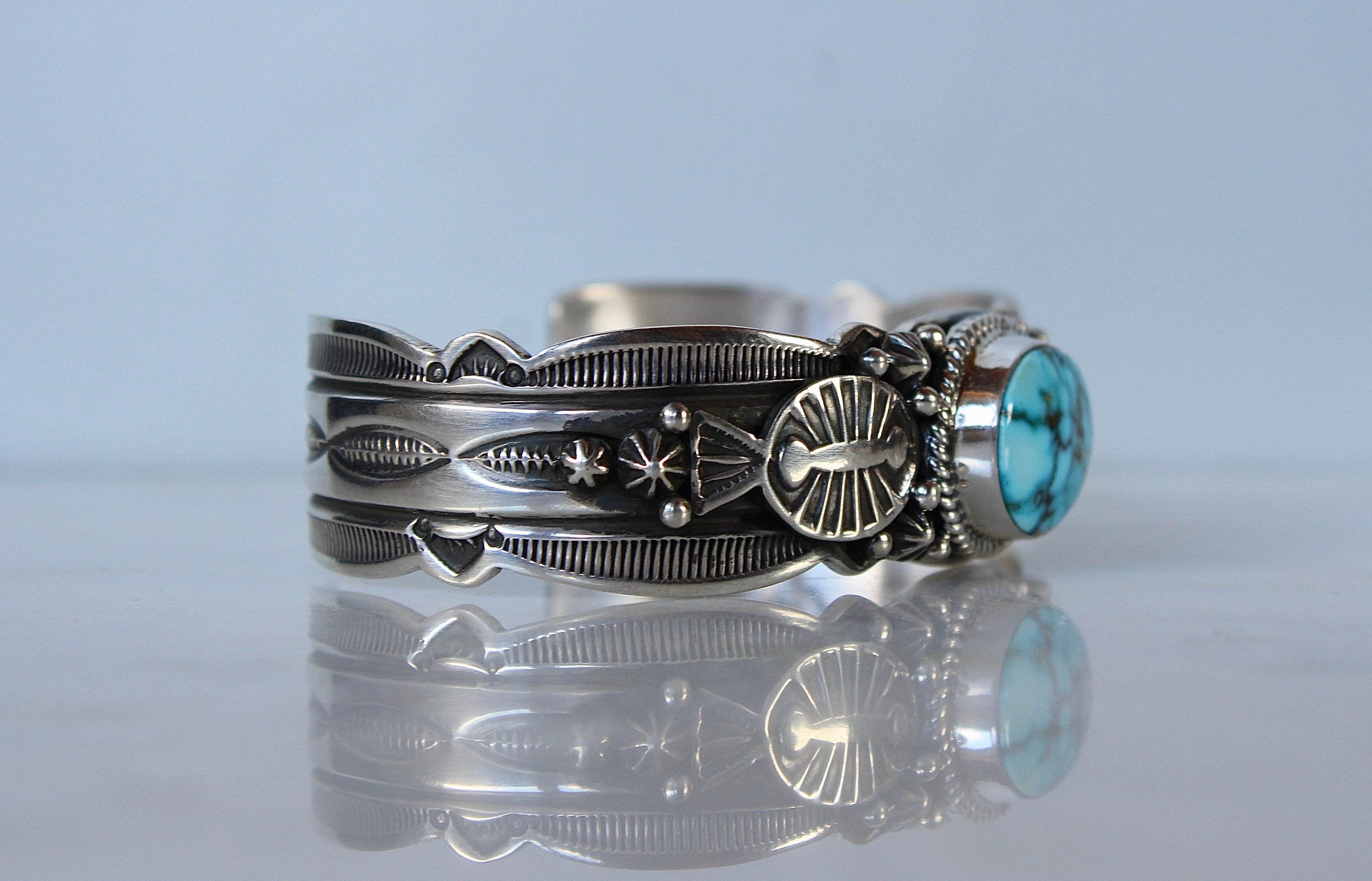 Kingman Turquoise Sterling Cuff