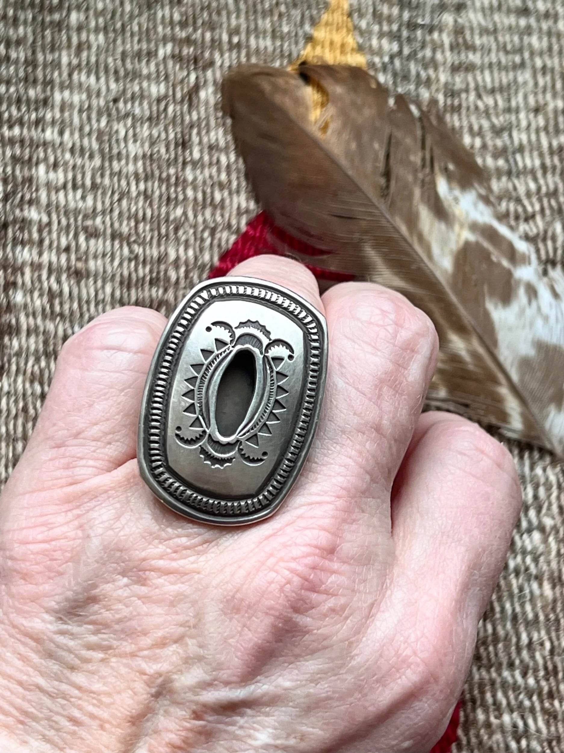 Shadow/Hollow Box Sterling Ring