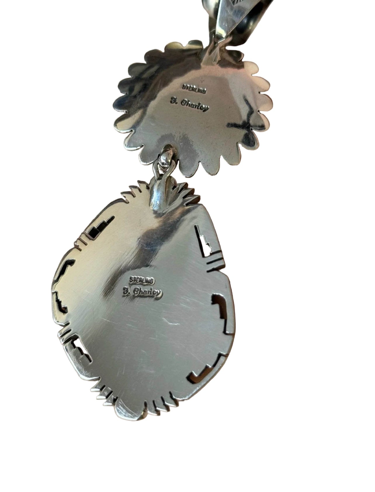 Freddy Charley SunFace Kachina Maiden Pendant #5 ~ Signed