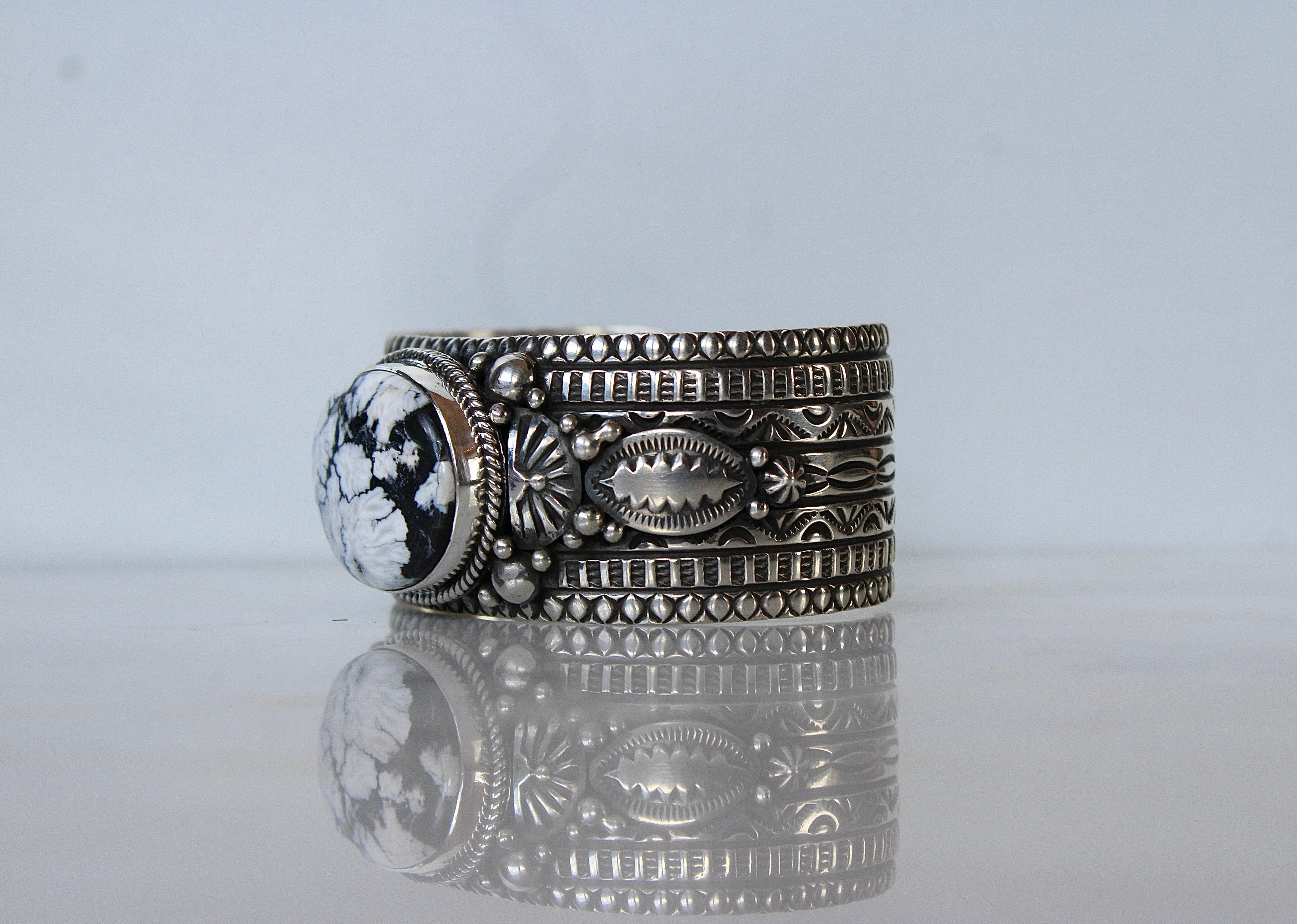 White Buffalo Sterling Cuff