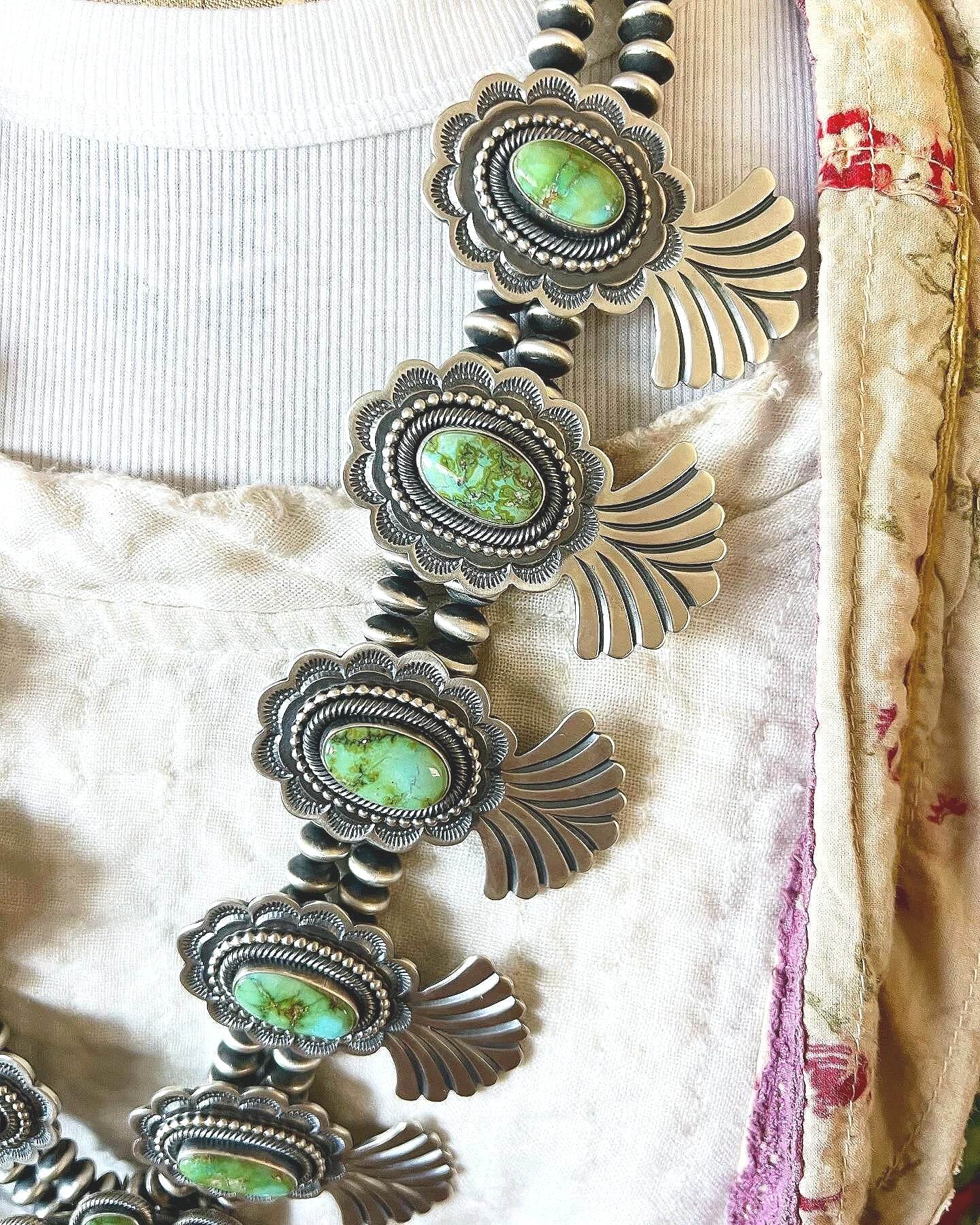 Turquoise Squash Blossom Necklace
