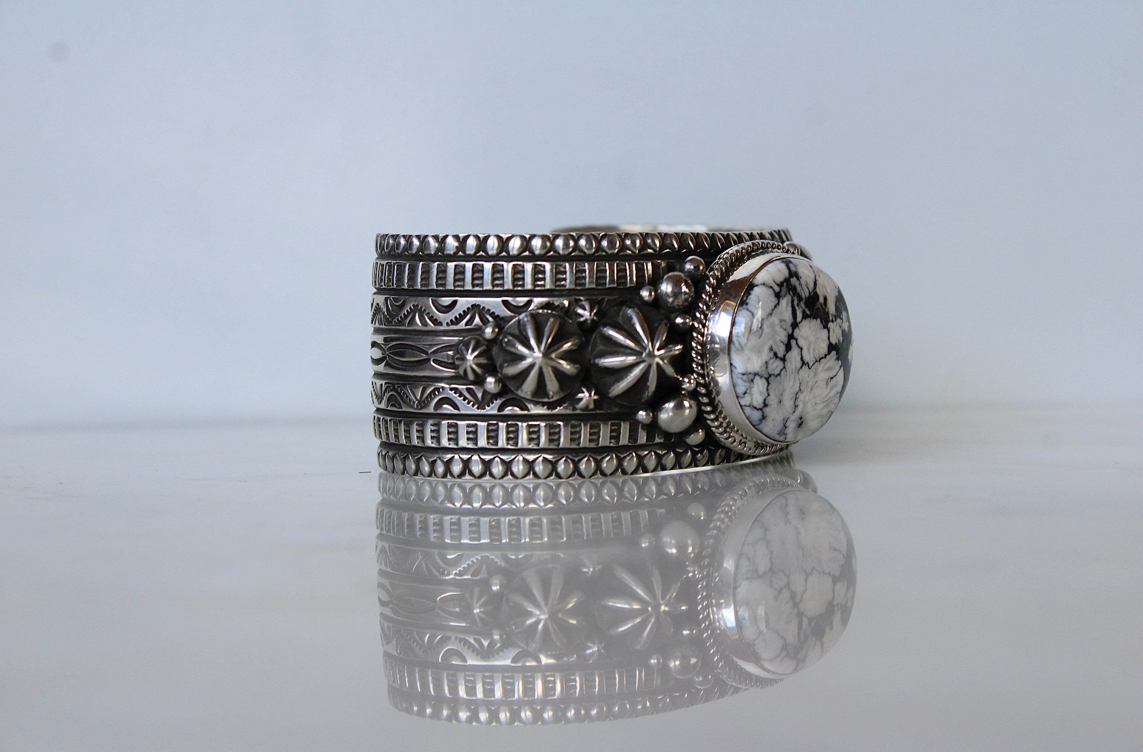 White Buffalo Sterling Cuff