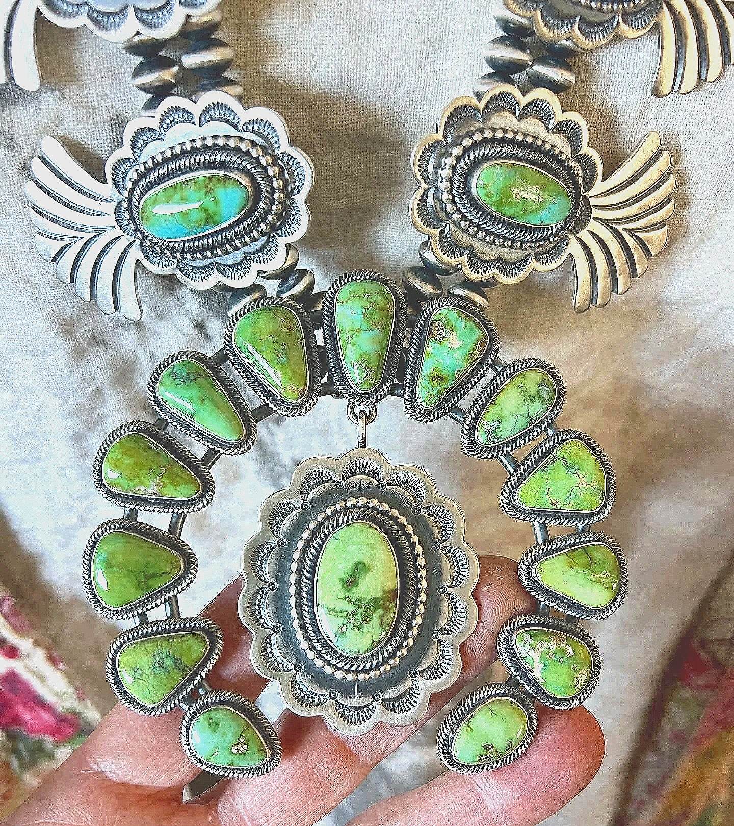 Turquoise Squash Blossom Necklace