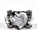 ColoradoJo Andy Cadman Sterling White Buffalo 3 Heart Cuff front view