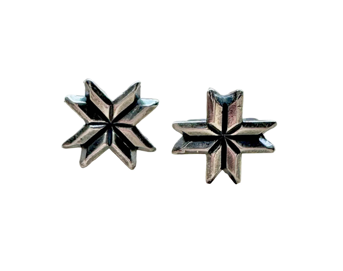 ColoradoJo ASEP Designs Sterling Petite Star Post earrings front view