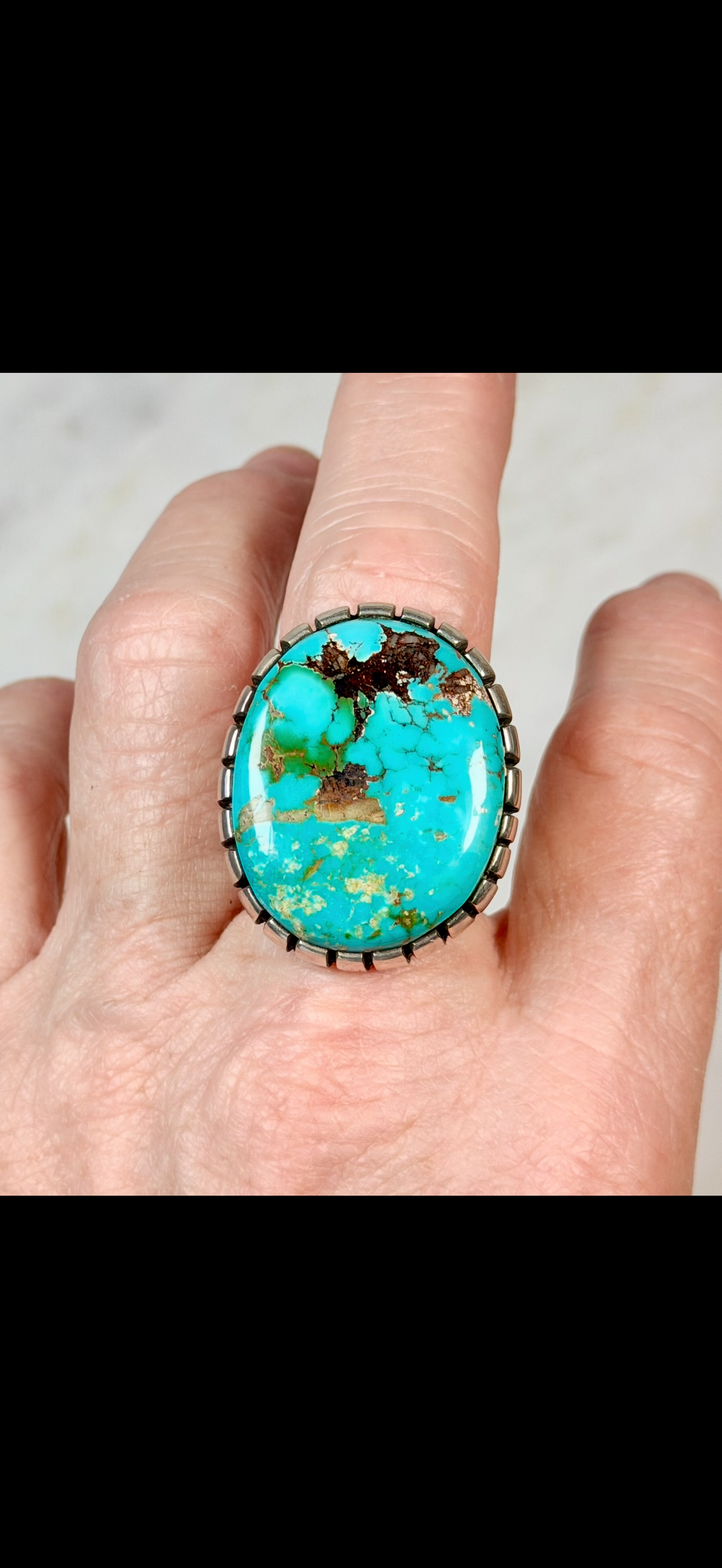 ColoradoJo Brett Wayne Bastien Royston Turquoise Ring above angle