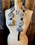 ColoradoJo Cipriano Romero Sterling Concho Belt on mannequin