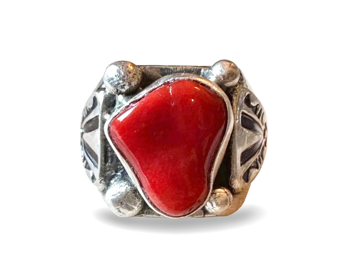 ColoradoJo Clarissa & Vernon Hale Coral Ring front view