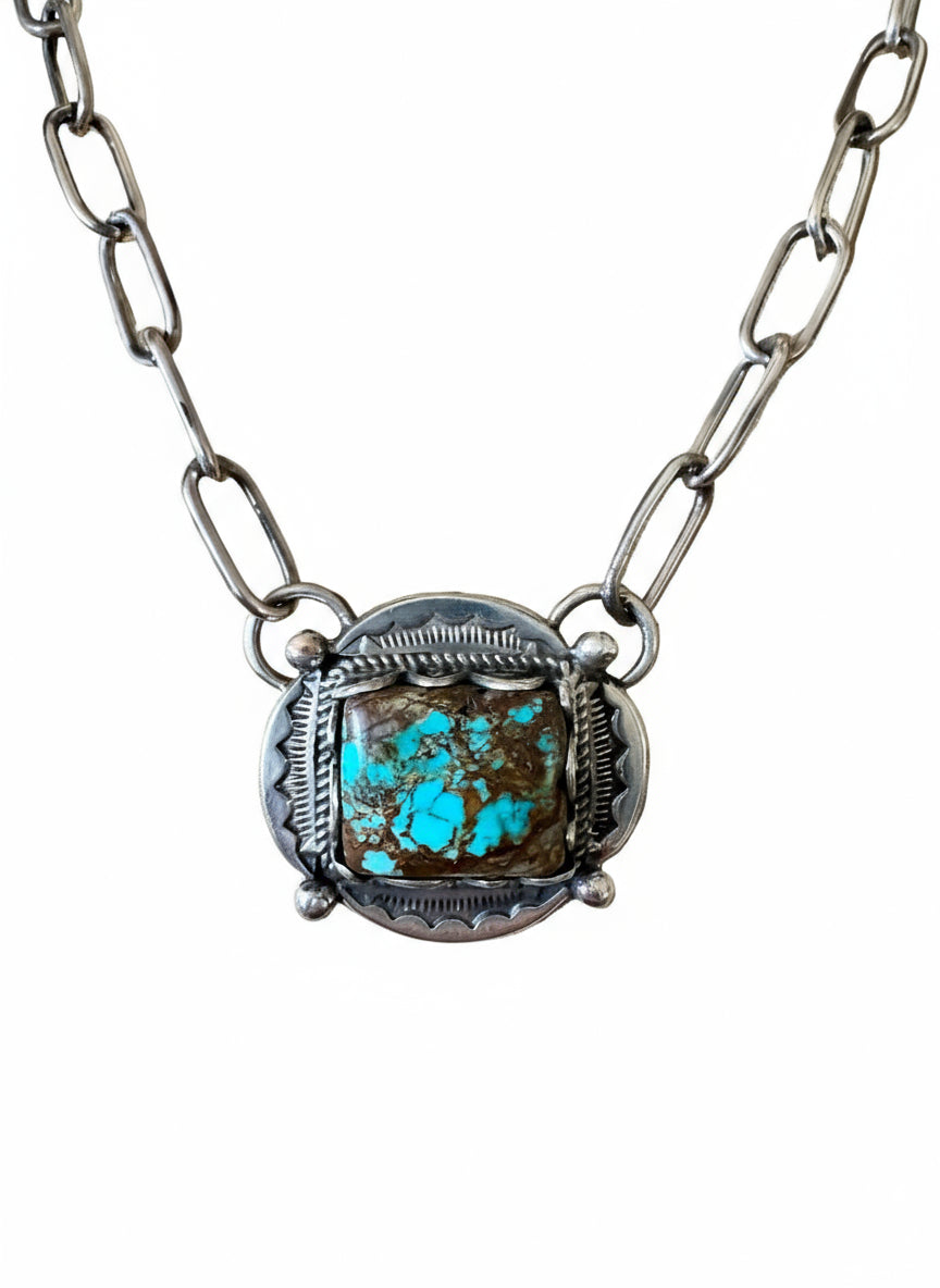 ColoradoJo Clarissa & Vernon Hale Turquoise Pendant Necklace front view