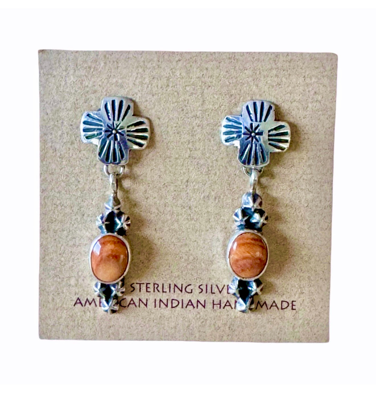 ColoradoJo Geneva Apachito Orange Spiny Oyster Earrings