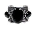 ColoradoJo Happy Piasso Sterling & 3 Stone Onyx Cuff front view