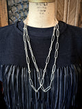 ColoradoJo No. 1 & 2 Sterling handmade link necklace by Joe Chavez full view
