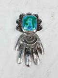 ColoradoJo Malachite Pendant by Joel Pajarito front view