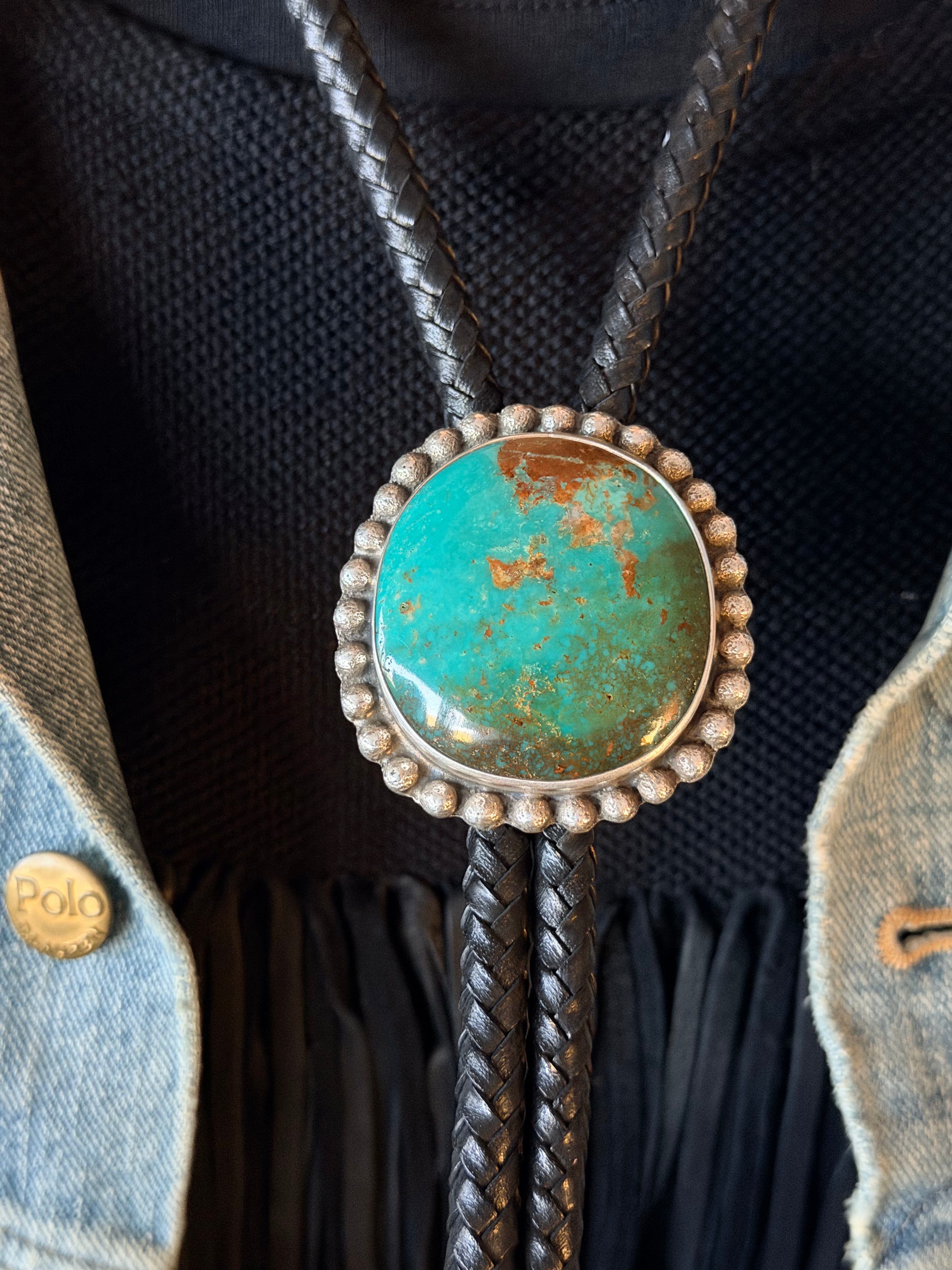 ColoradoJo Joel Pajarito Royston Turquoise Bolo stone