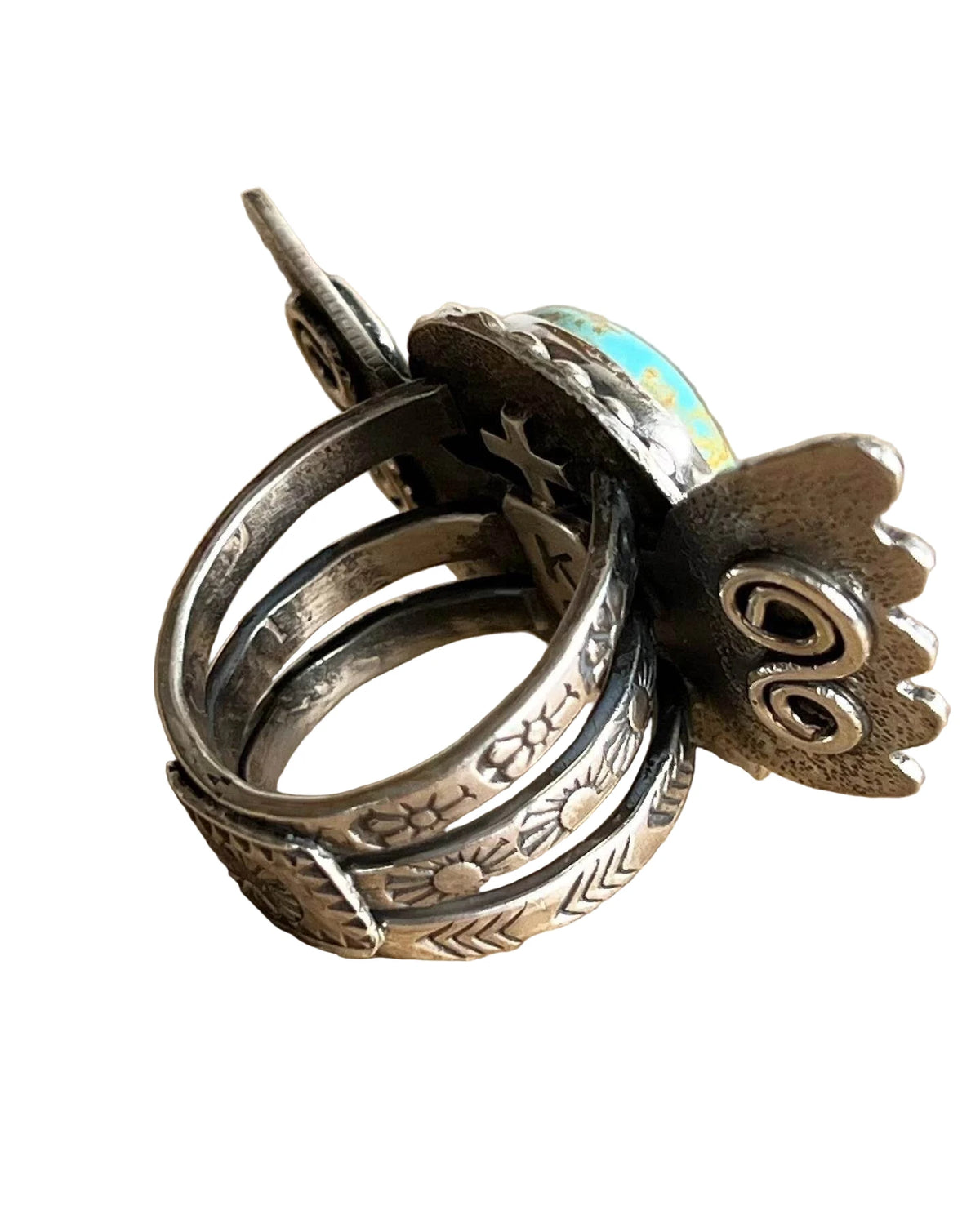 ColoradoJo Kathy Sands Artisan Handmade Royston Turquoise Ring back view
