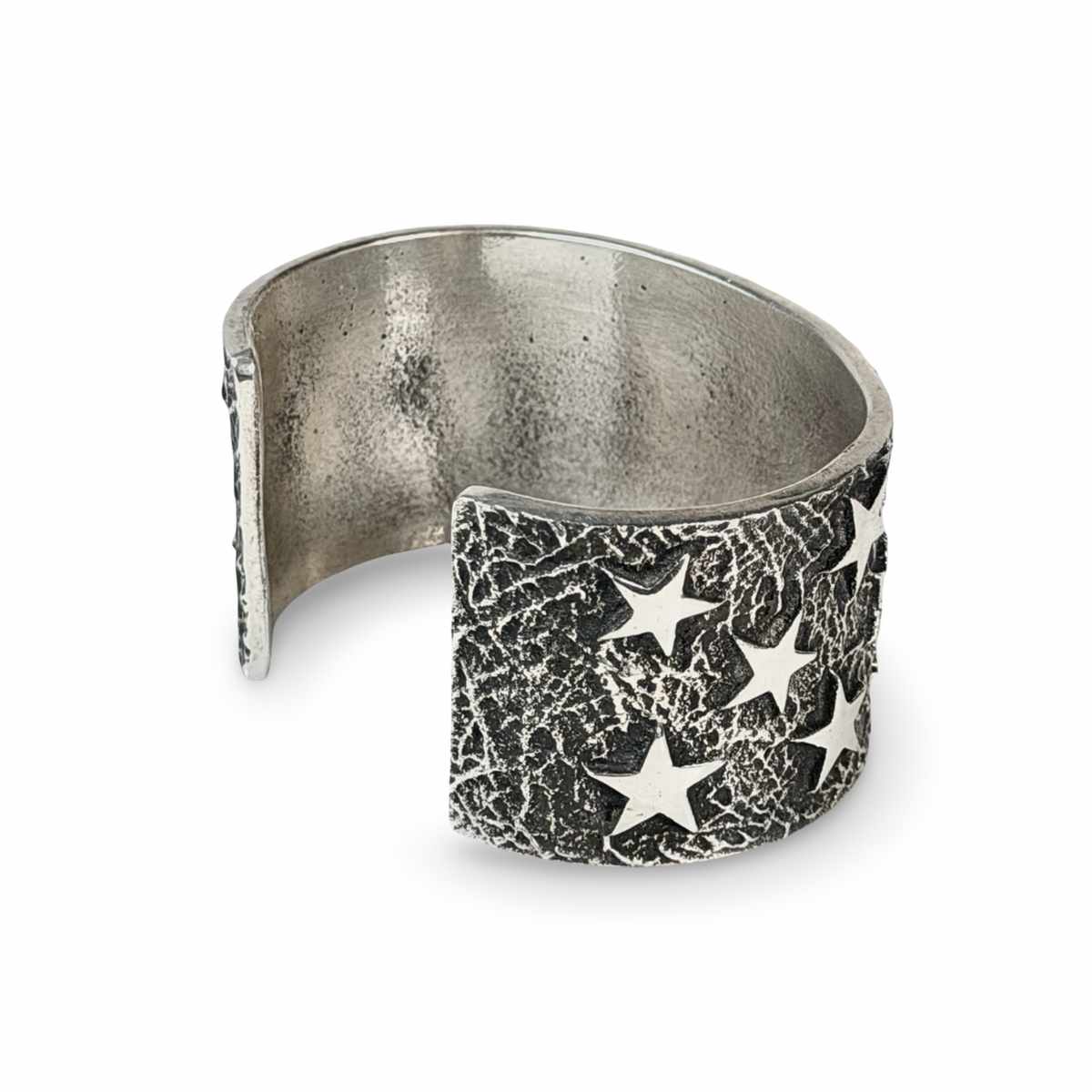ColoradoJo Kevin Yazzie Sterling Tufa Cast Star Cuff rear view