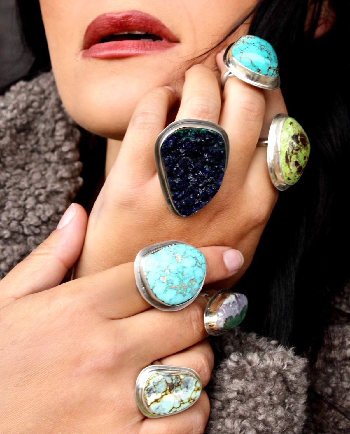 ColoradoJo CoJo Collective x Leigha Cleveland Azurite Ring and variety view