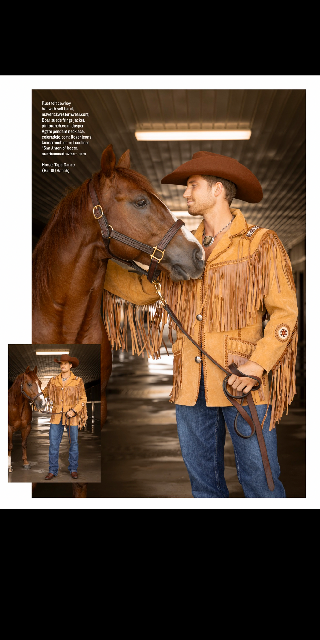 ColoradoJo CoJo Collective x Leigha Cleveland Jasper Agate Necklace with horse and model