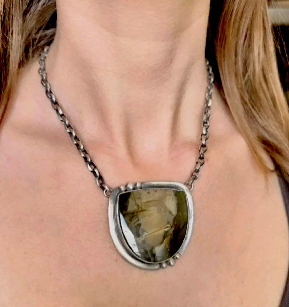 ColoradoJo CoJo Collective x Leigha Cleveland Jasper Agate Necklace model