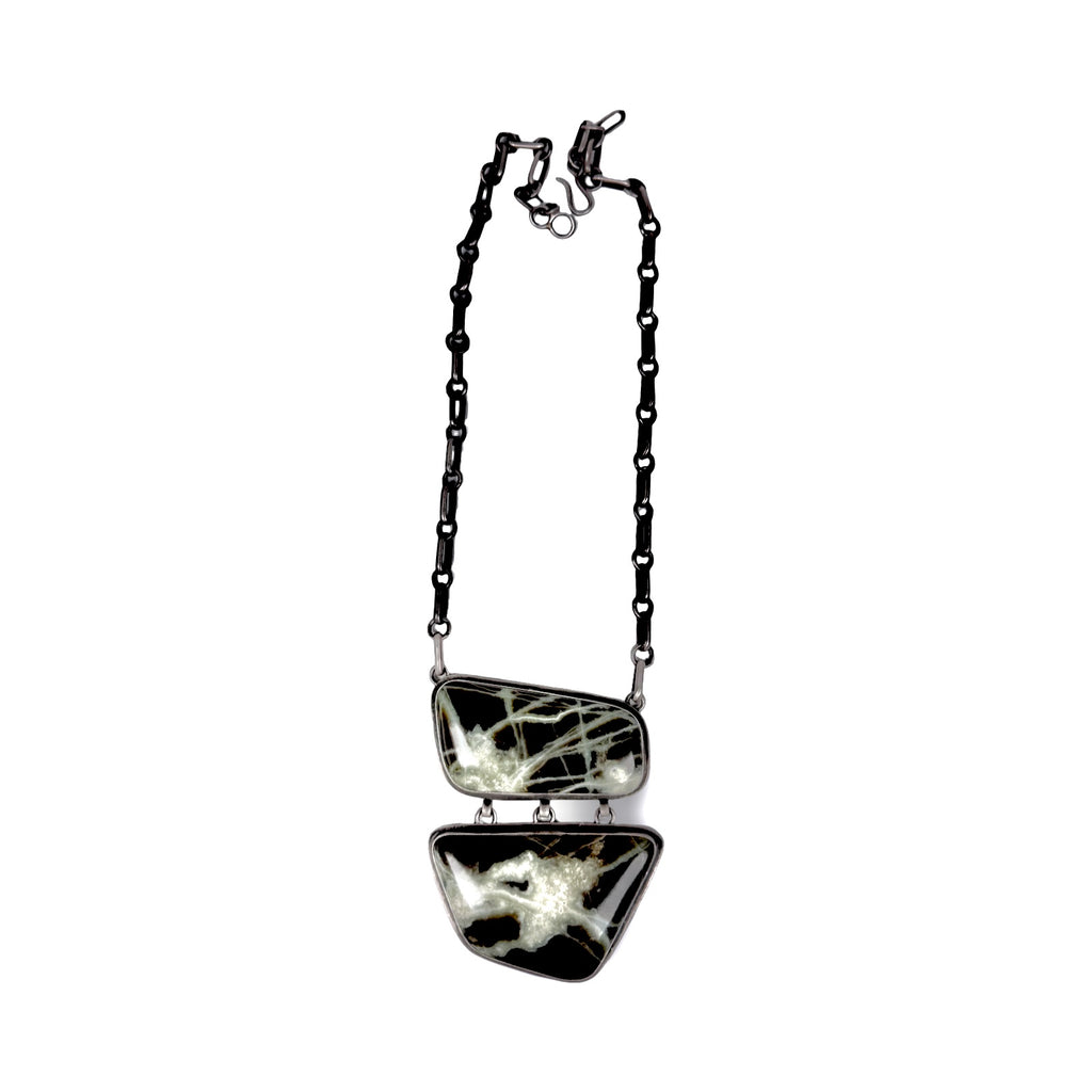 ColoradoJo CoJo Collective x Leigha Cleveland Petrified Wood Necklace full front view