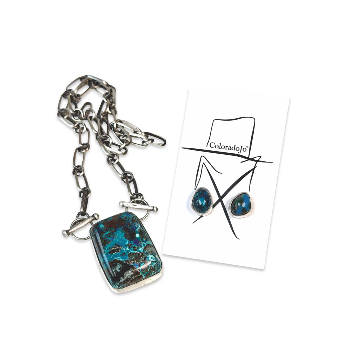 ColoradoJo CoJo Collective X Leigha Cleveland Agate Necklace and earrings set view