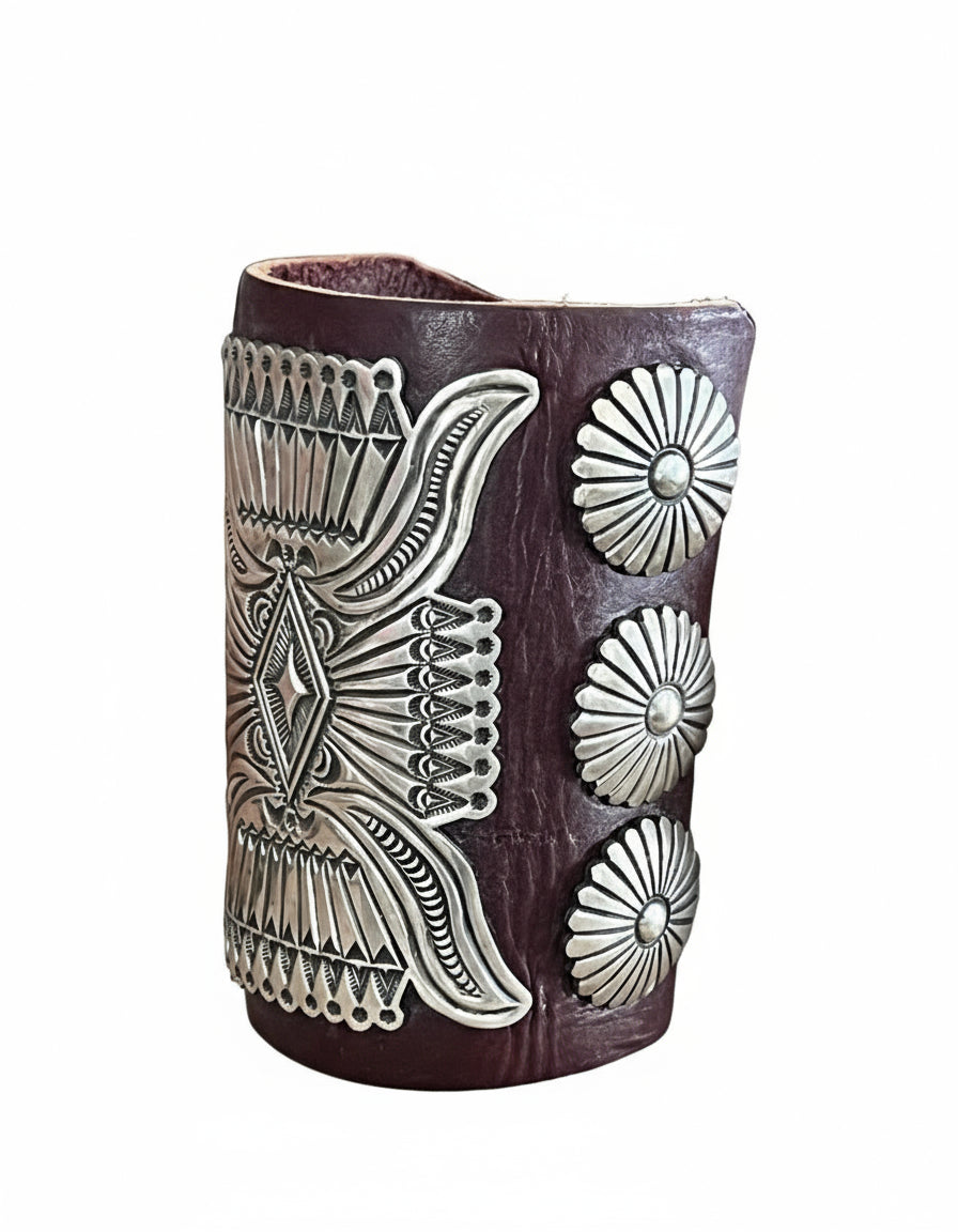 ColoradoJo Leon Martinez Stamped Ketoh/Bow Guard 3/4 view