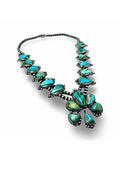 ColoradoJo Royston Turquoise Squash Blossom Necklace by LaRose Ganadonegro full view