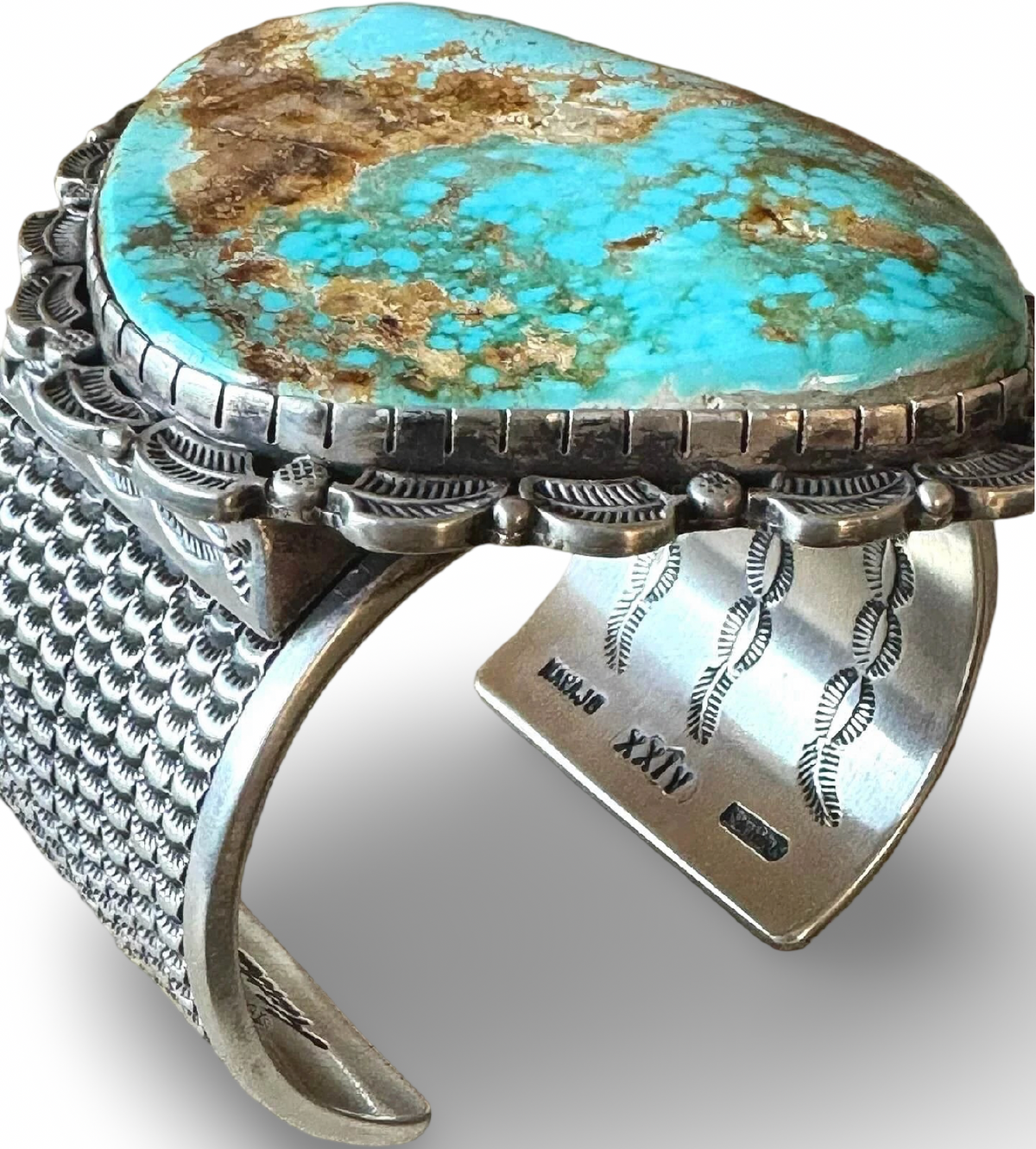ColoradoJo Matthew Charley Signature Royston Turquoise Cuff 3/4 view 