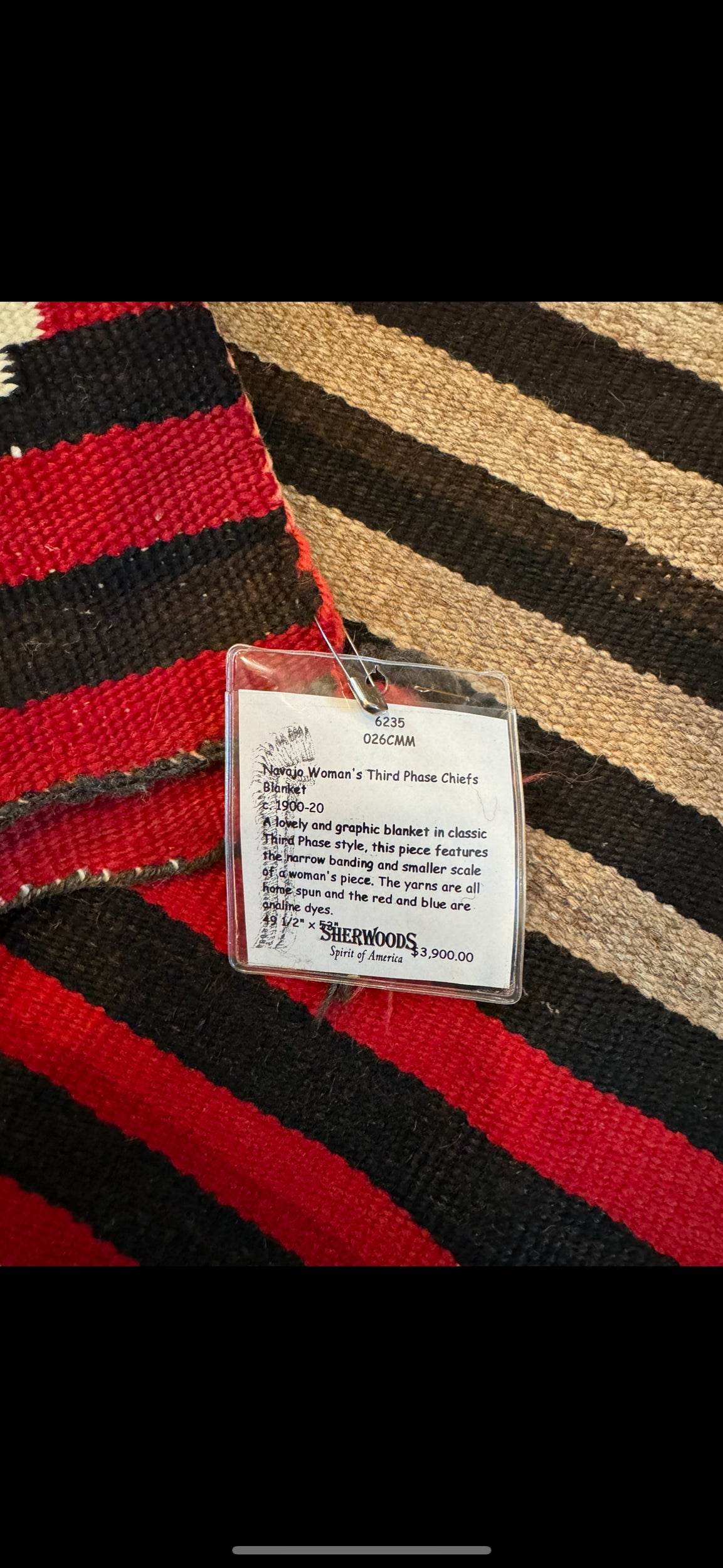 ColoradoJo Navajo Chiefs Blanket с. 1900-20 product note