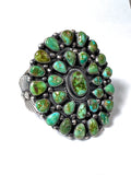 ColoradoJo Readda Begay Sonoran Gold Turquoise Cluster Cuff 3/4 view
