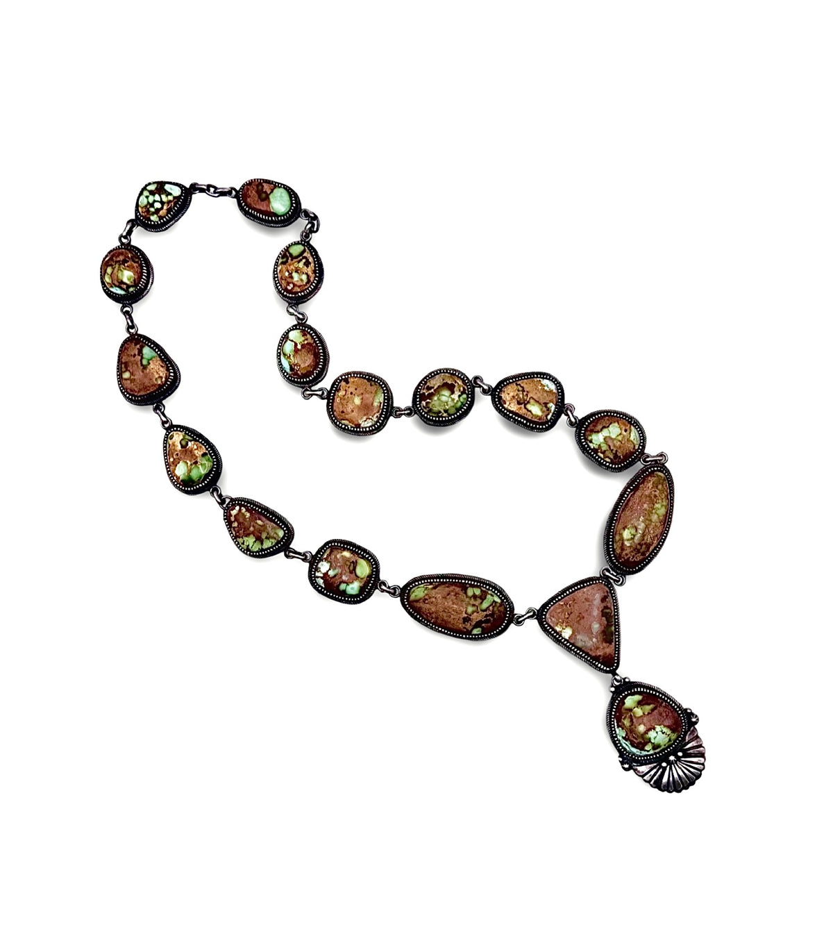 ColoradoJo Richard Jim Royston Turquoise Lariat Necklace front view