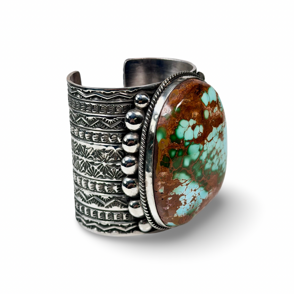 ColoradoJo Sunshine Reeves Gem Grade Royston Turquoise Cuff 3/4 view