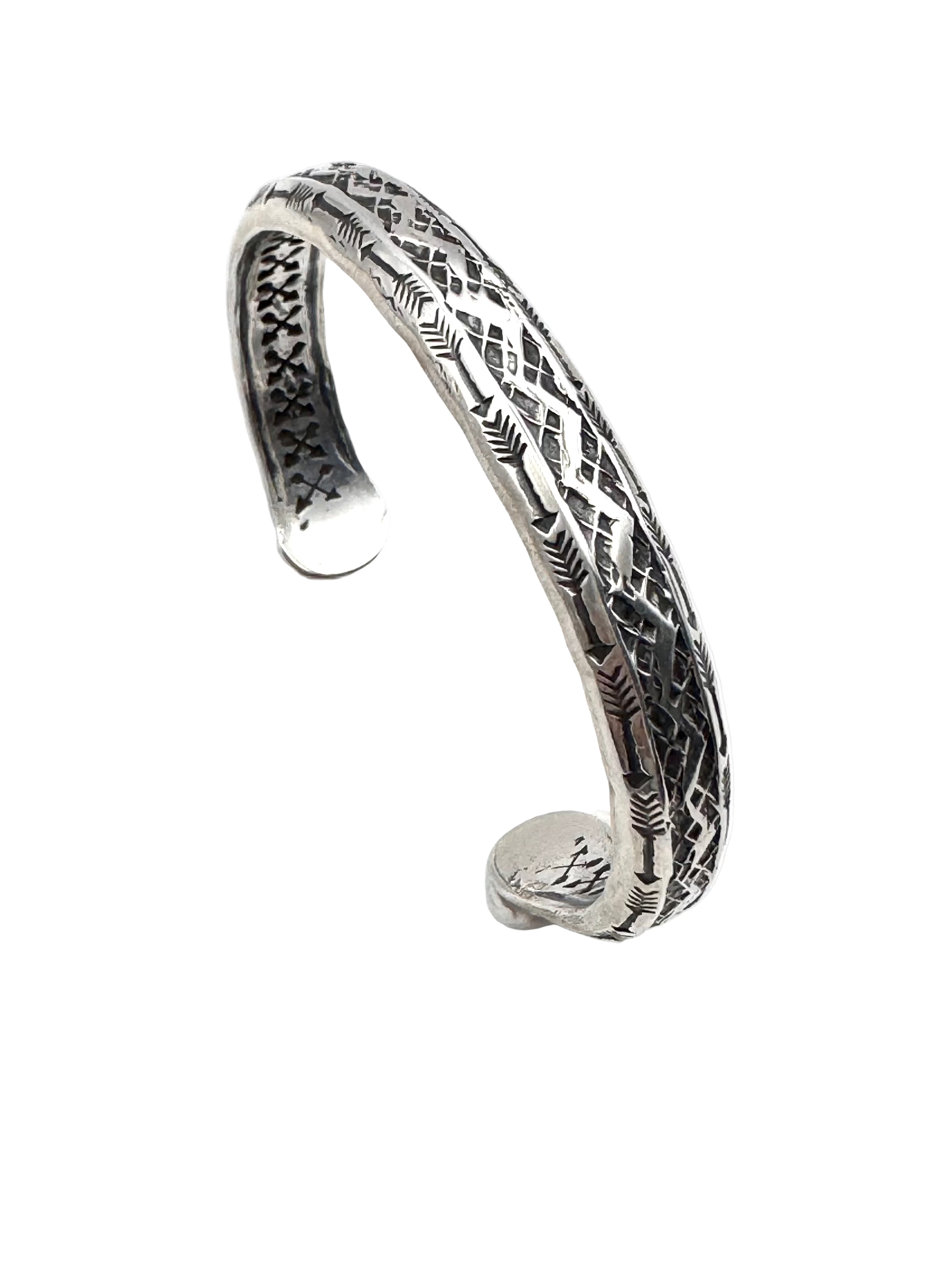 ColoradoJo Sunshine Reeves Hand-stamped Sterling Cuff #1 hand stamping view