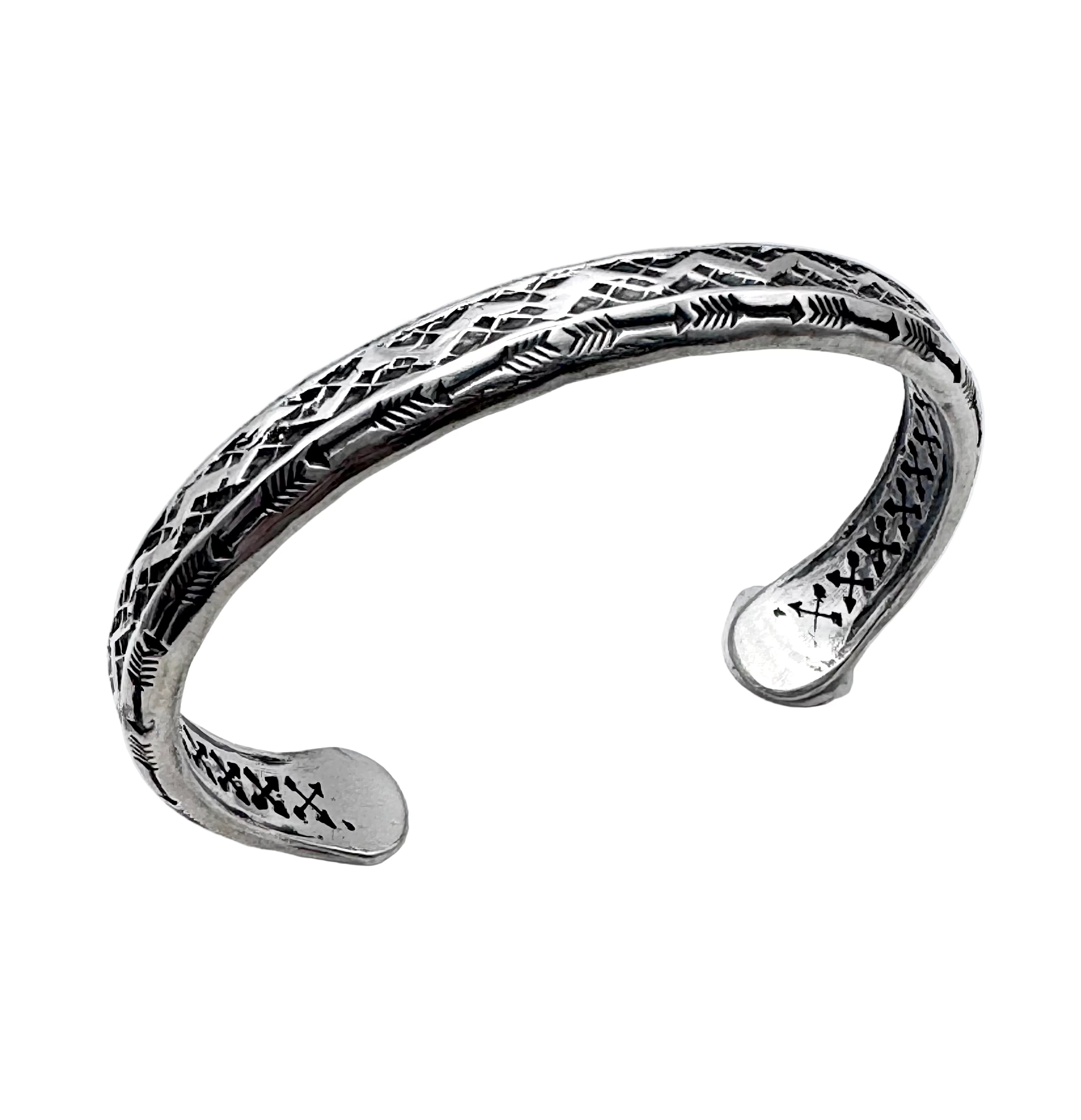 ColoradoJo Sunshine Reeves Hand-stamped Sterling Cuff #1 top view