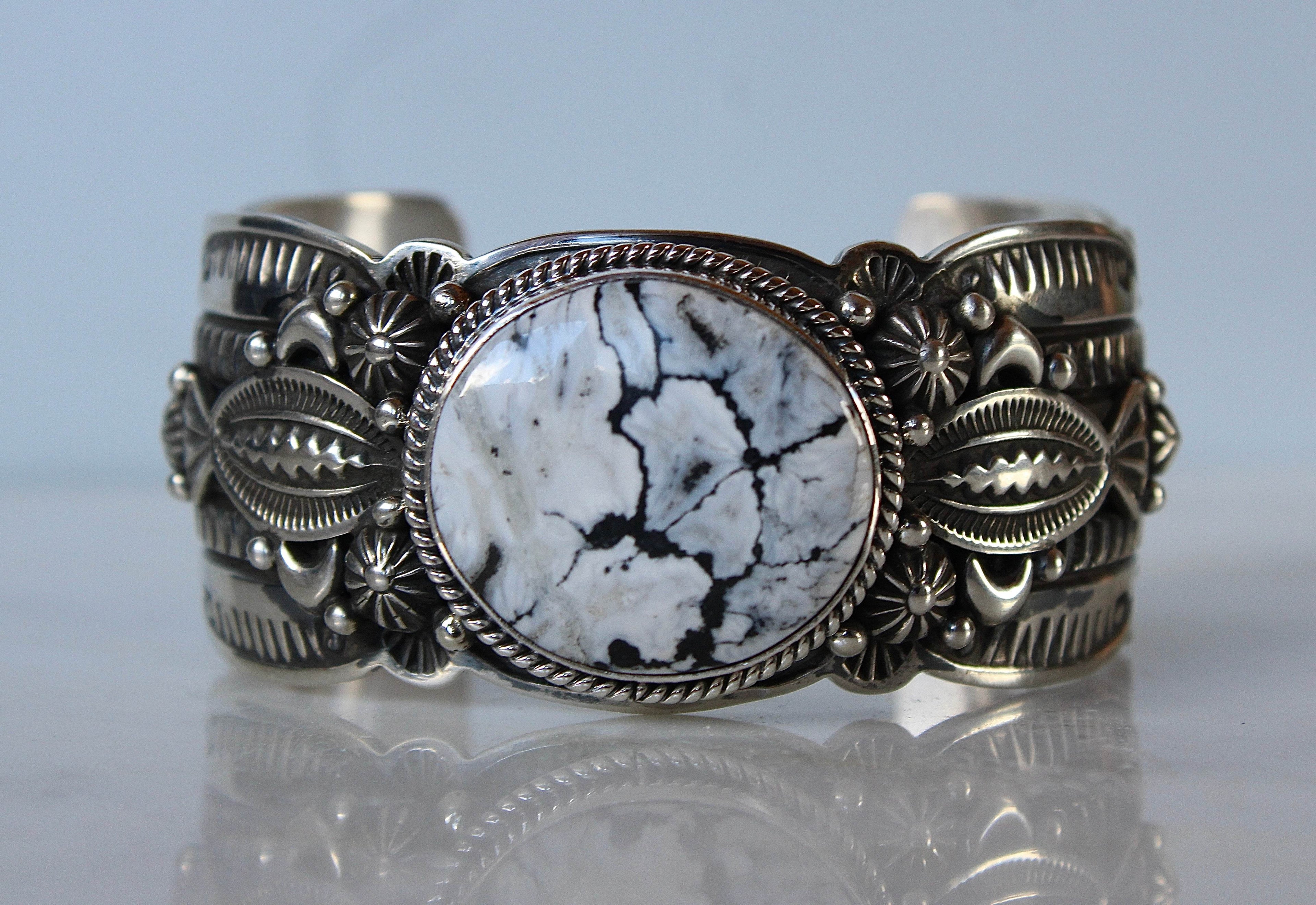 White Buffalo Sterling Cuff